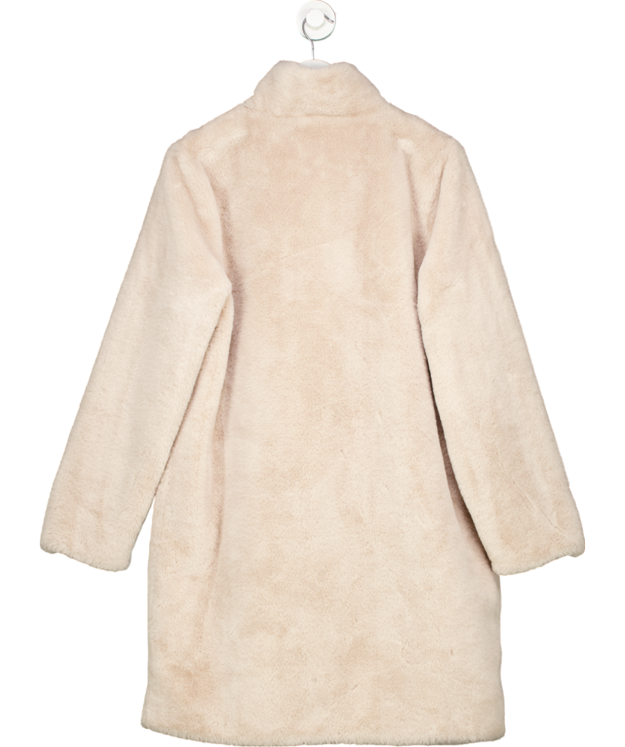 Issy London Beige Bette Coat Vegan Faux Soft Pile Fur UK L