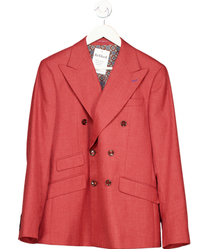 Zebel Red Double Breasted Wool Jacket UK 40" CHEST