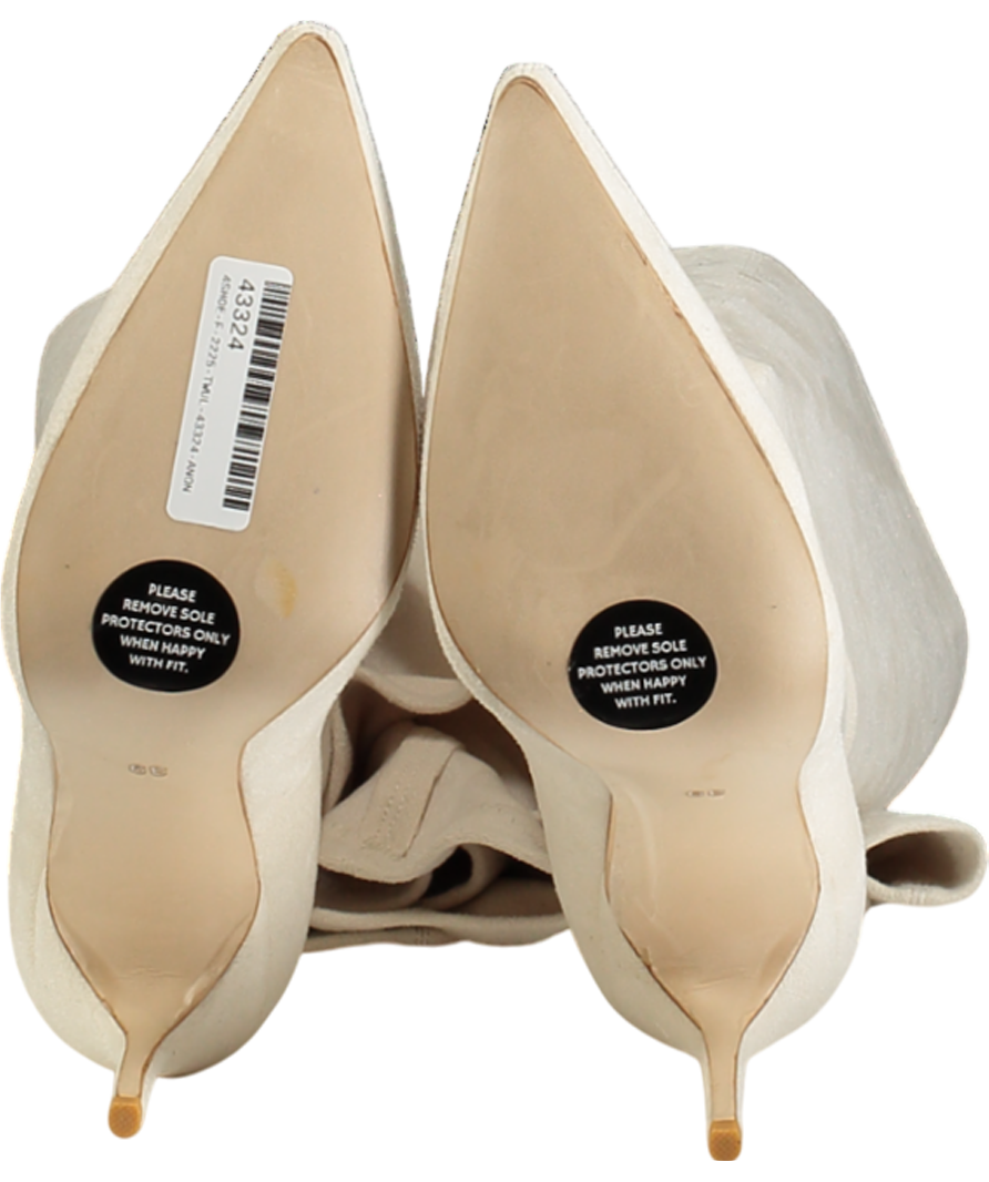 Mistress Rocks Cream Storm Off White Suede Thigh High Boots UK 6 EU 39 👠