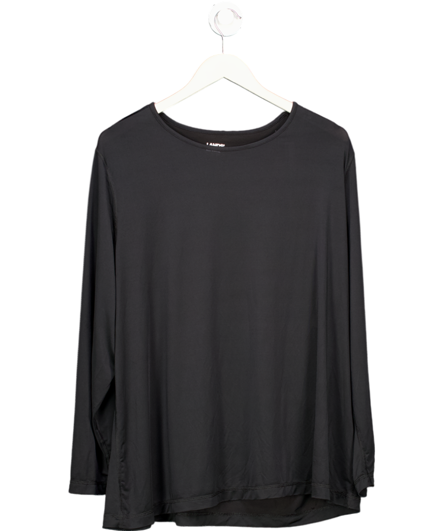 Lands end Black Long Sleeve Round Neck Top UK 28