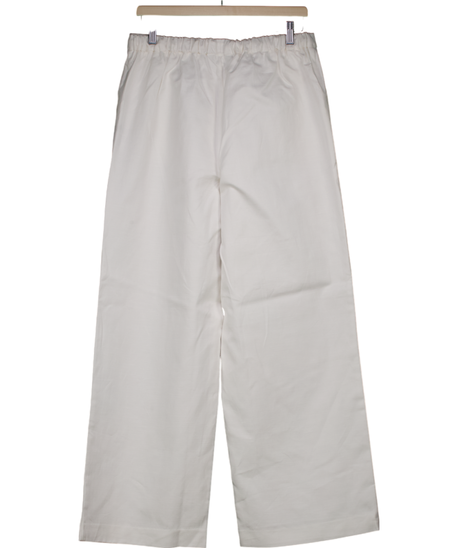 Whistles White Leona Linen Blend Trouser UK 12