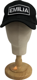 Poan Black Emilia Embroidered Baseball Cap One Size