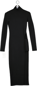 Zeynep Arcay Black Asymmetric Knit Midi Dress BNWT UK 6