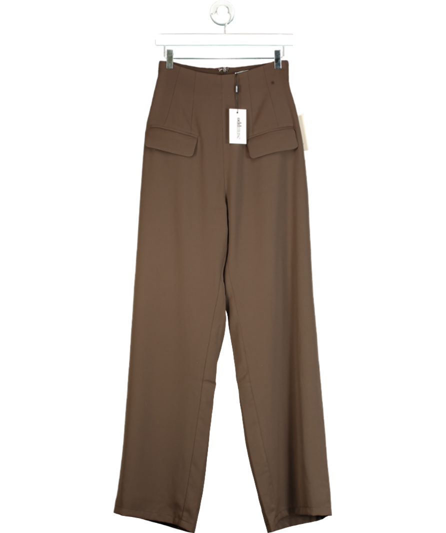 OddMuse Brown Ultimate Muse Wide-leg Trousers UK S