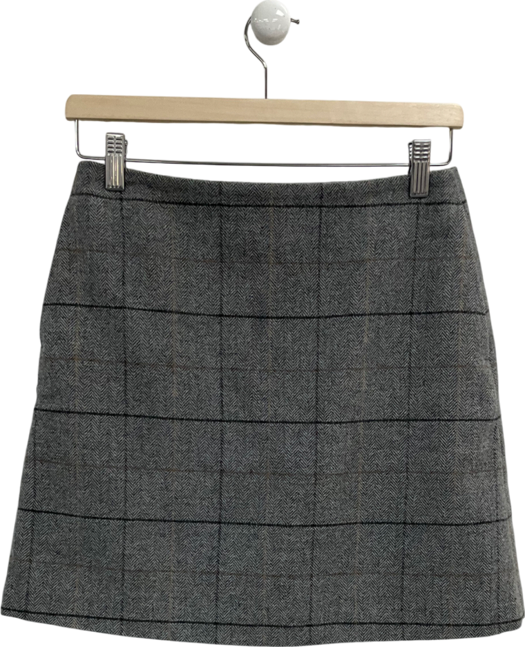 Uniqlo Grey Wool Blend Mini Skirt W26