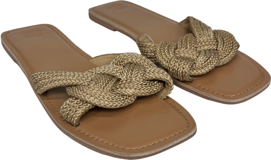 ASOS Beige Flora Woven Mule Sandal UK 8 EU 41 👠