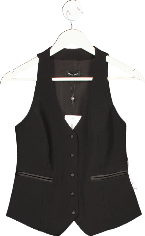 Nadine Merabi Black Blazer Vest UK 8