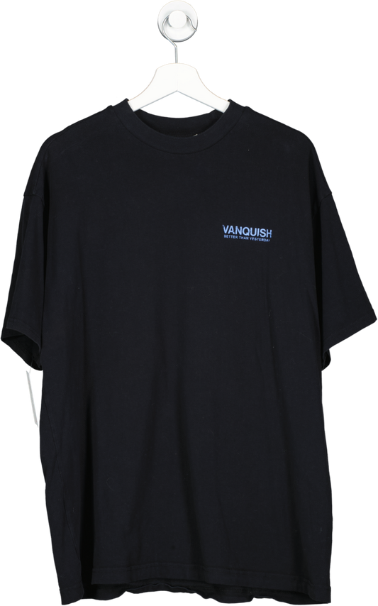 Vanquish Black Better Than Yesterday Oversized T Shirt UK L