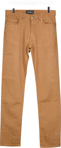 Ermenegildo Zegna Brown Stretch Cotton Roccia Jeans W31