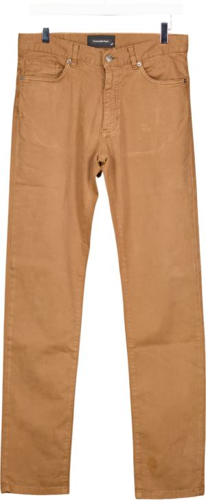 Ermenegildo Zegna Brown Stretch Cotton Roccia Jeans W31