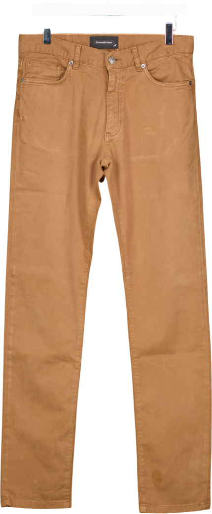 Ermenegildo Zegna Brown Stretch Cotton Roccia Jeans W31