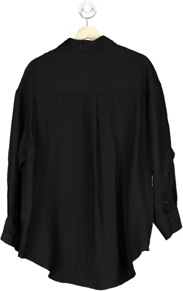 Anine Bing Black Tio Button-Up Shirt UK M