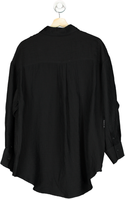 Anine Bing Black Tio Button-Up Shirt UK M