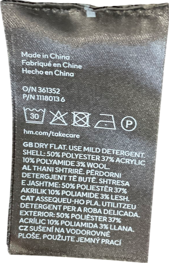 H&M Grey Jacquard-knit Jumper UK S