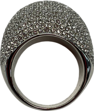 Silver Diamante Dome Ring- Size P