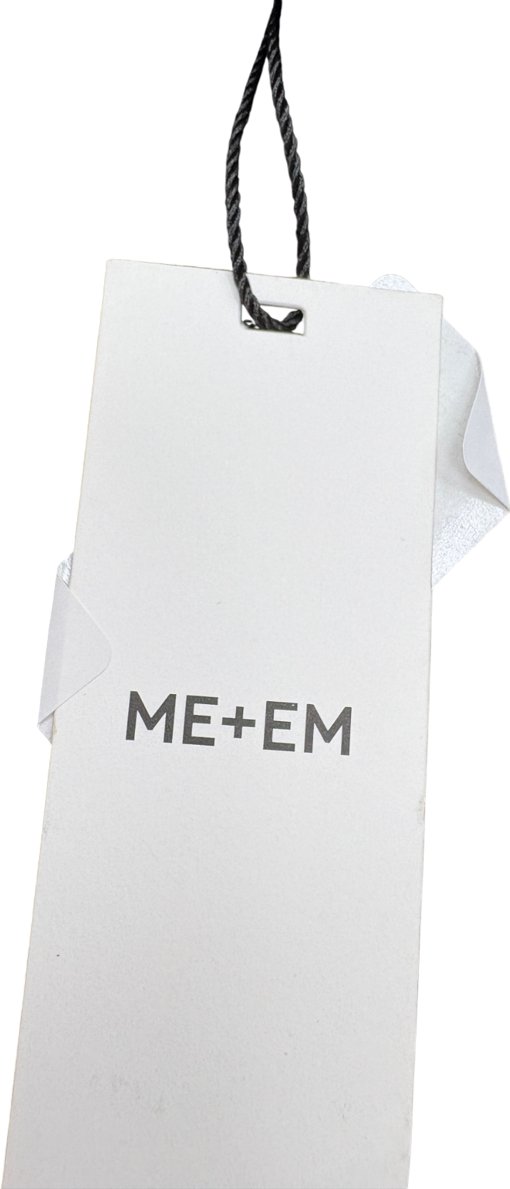 ME + EM Black Fluid Velour Halterneck Top UK 8