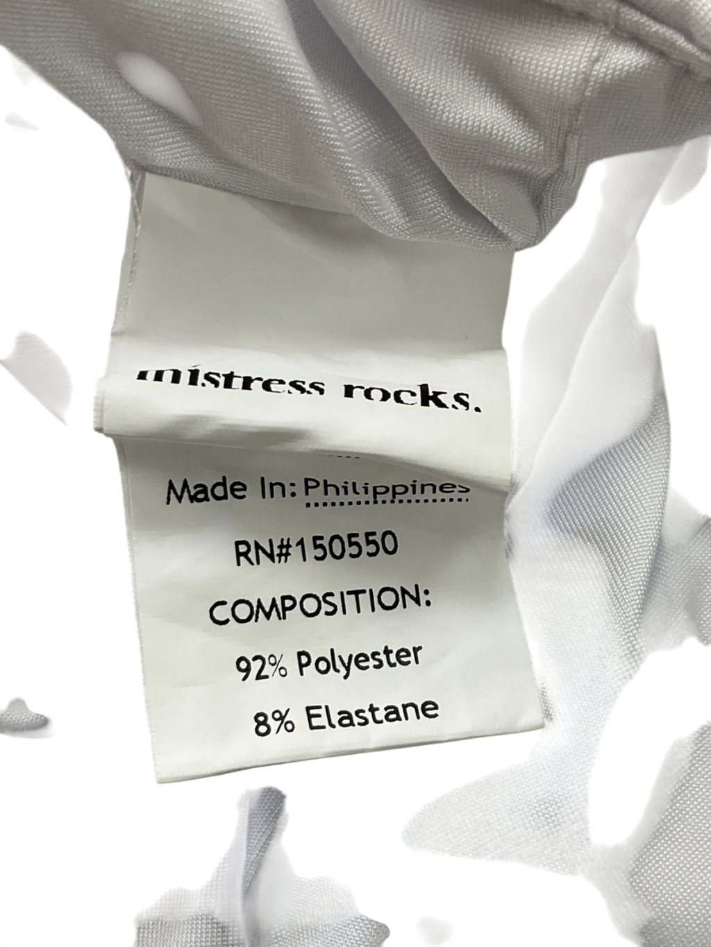 Mistress Rocks White Hazy Days Long Sleeve Top UK M