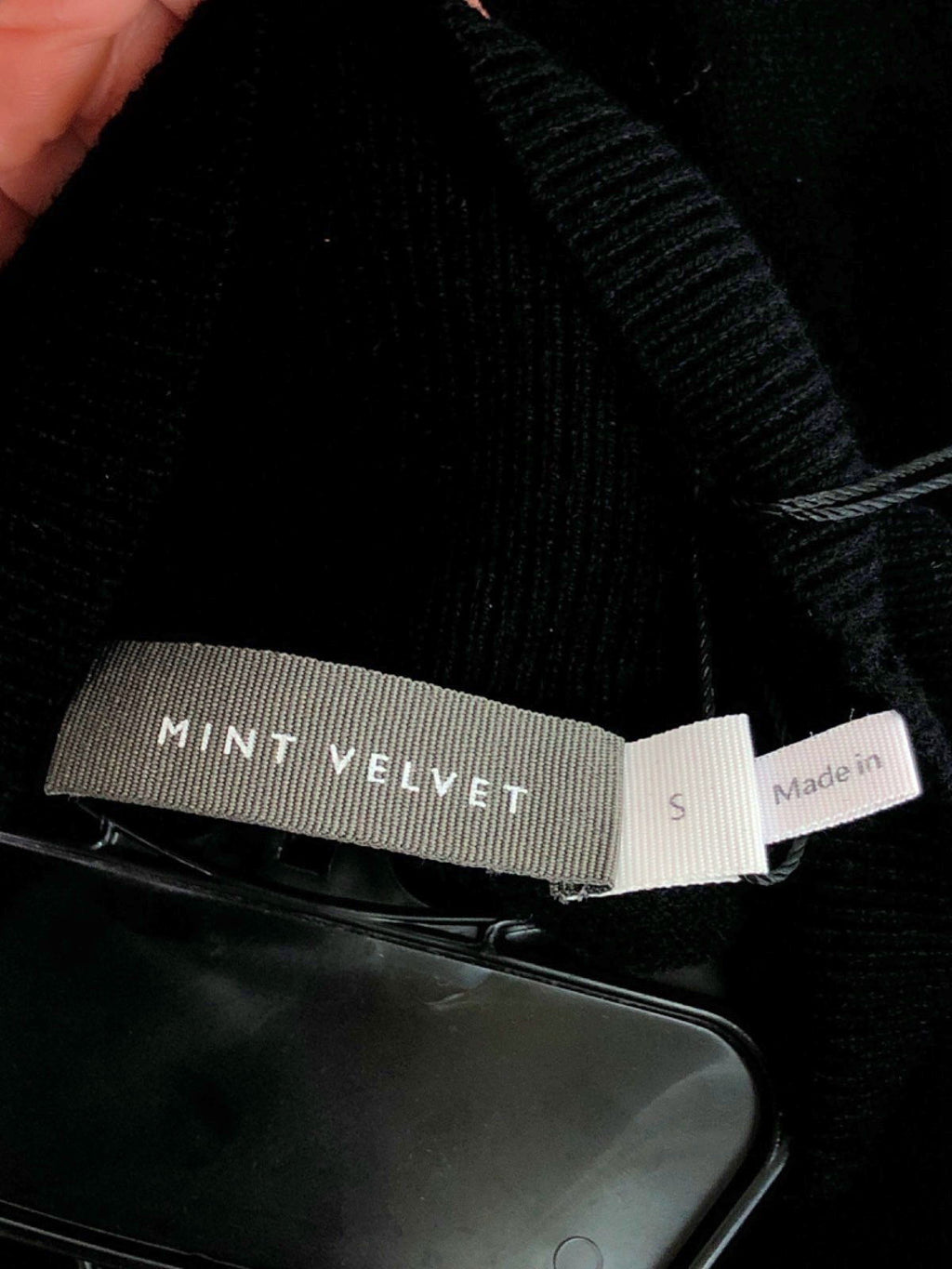 Mint Velvet Black Sleeveless Knit Top UK S