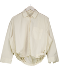ZARA Cream Zw Collection Pocket Shirt UK M