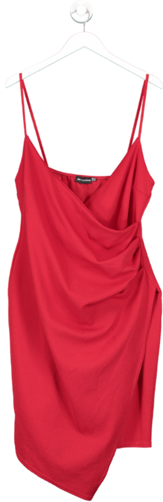 PrettyLittleThing Red Strappy Midi Dress UK 22