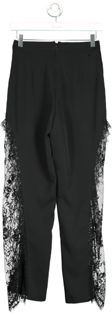 Cider Black Lace Panel Trousers XS