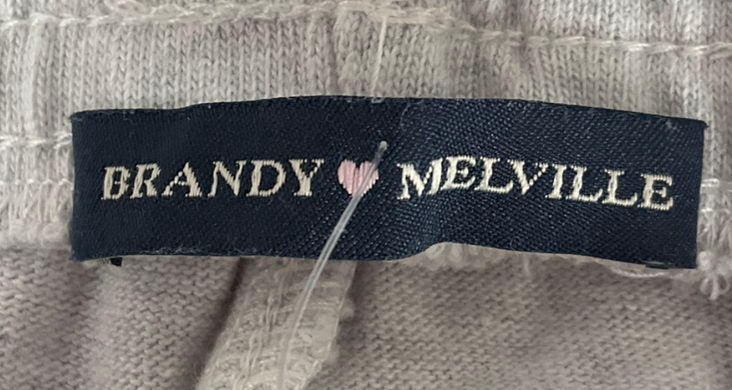 Brandy Melville Grey Name:emery Cotton Sweatshorts One Size