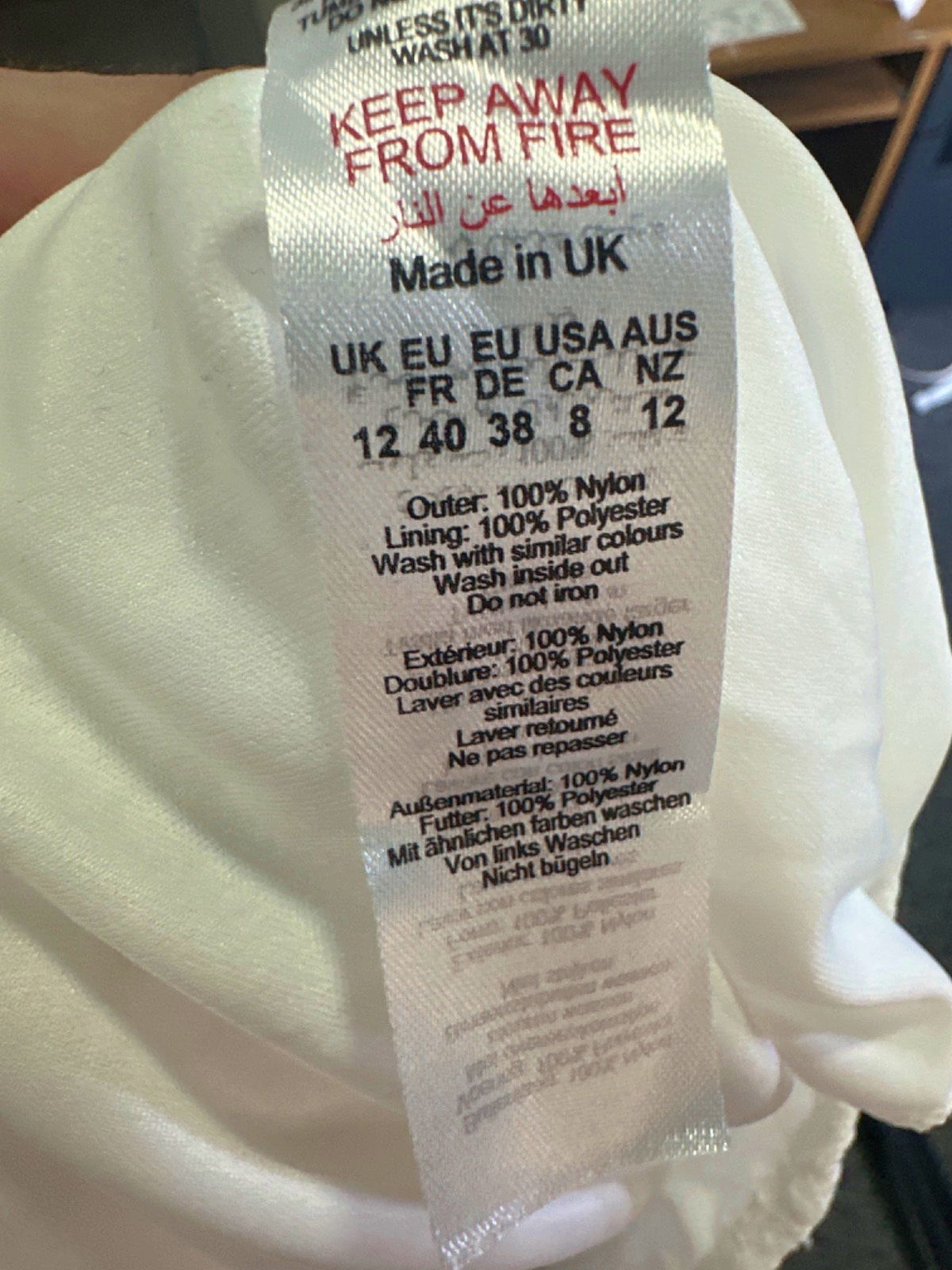 Boohoo White Lace Asymmetric Dress UK 12