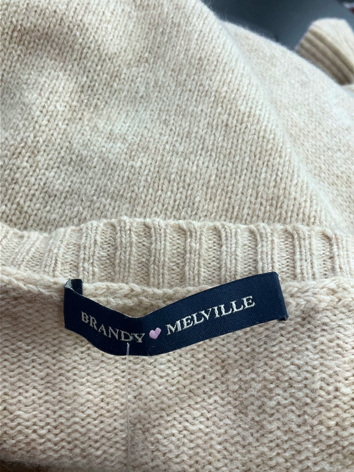 Brandy Melville Cream Wool Blend Jumper One Size