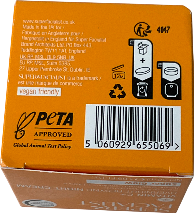 Super Facialist Overnight Resend Night Cream Super Glow 50ml