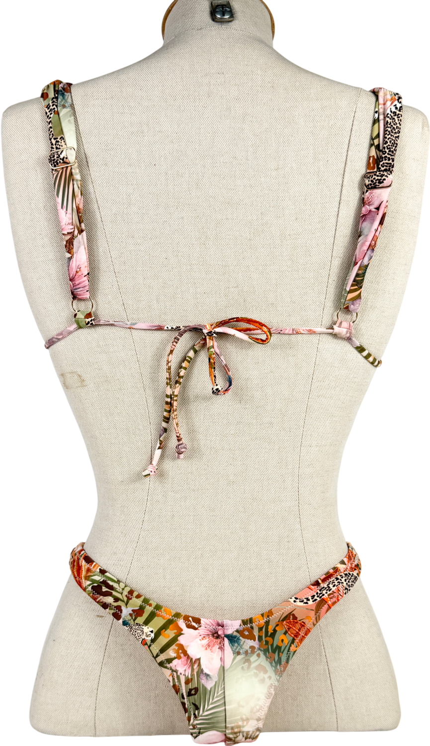 White Fox Multicoloured Levanto Bikini Feline Flora UK XS