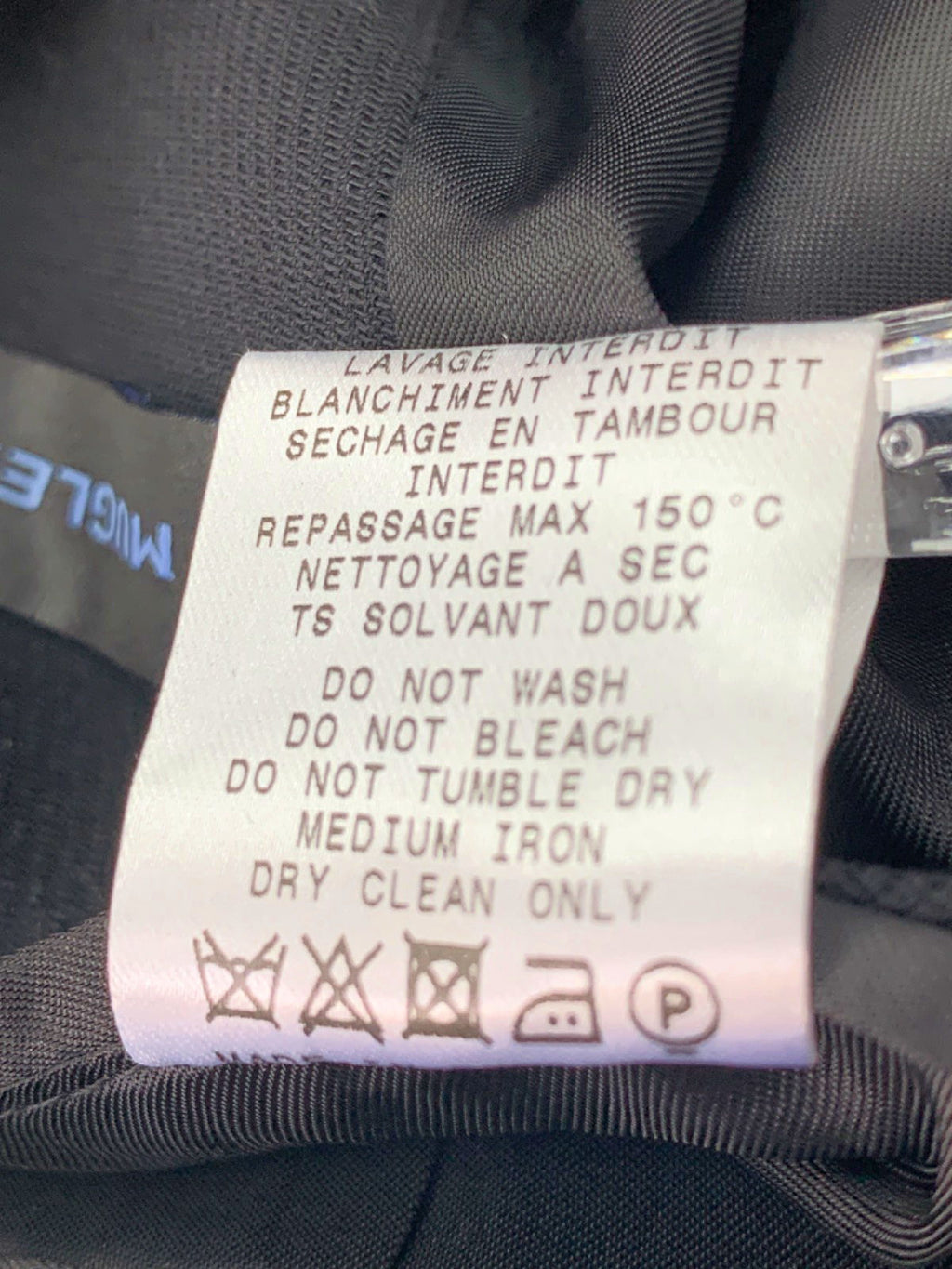 Mugler Black Wool Blazer UK 10