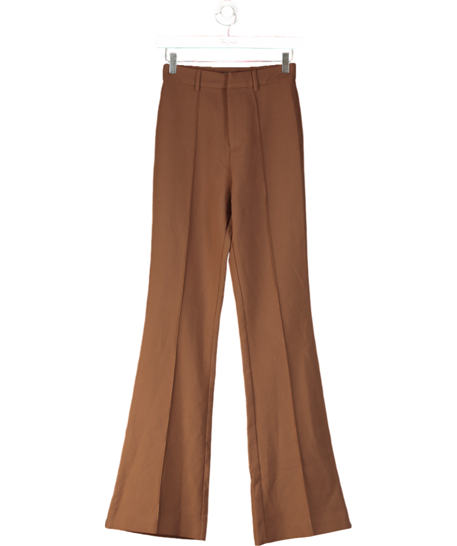 BOA Brown Brwon Wide Leg Suit Trousers UK XS