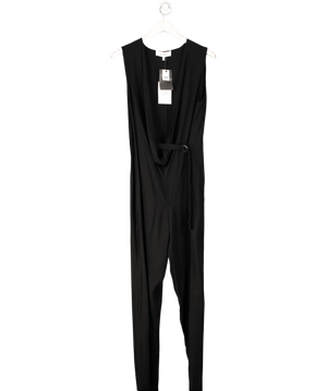 IRO Black Viscose Belted Jumpsuit UK 10