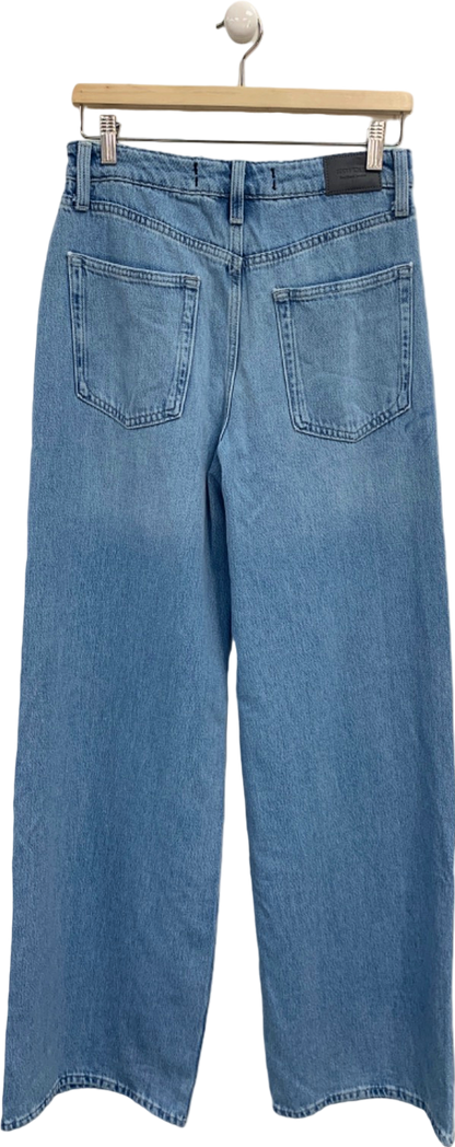 River Island Blue Wide Leg Jeans UK 10