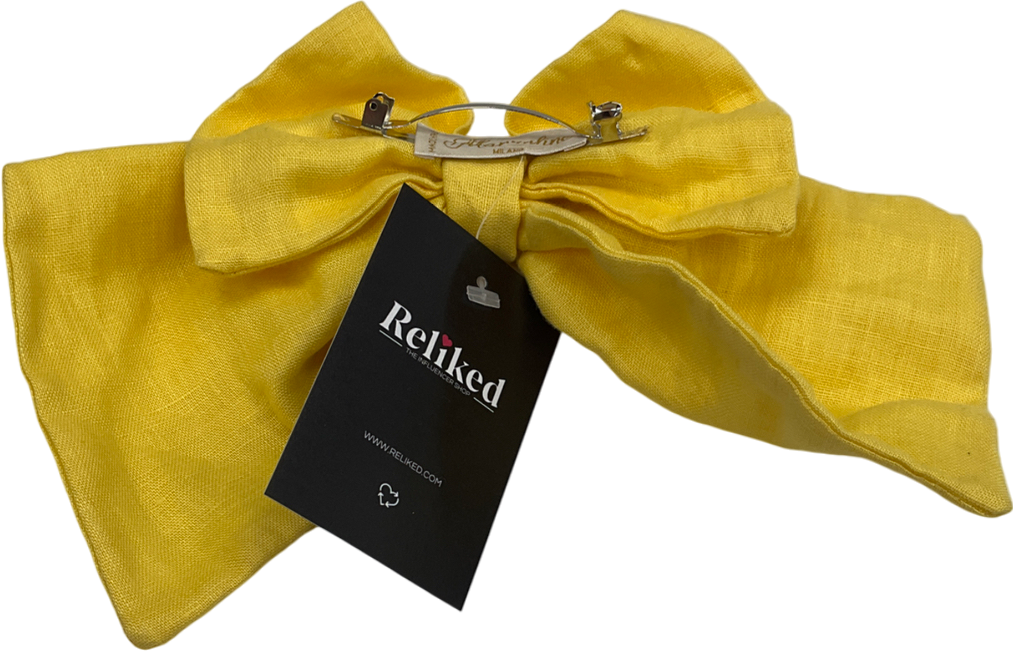 marzoline milano Yellow Linen Bow Hairclip