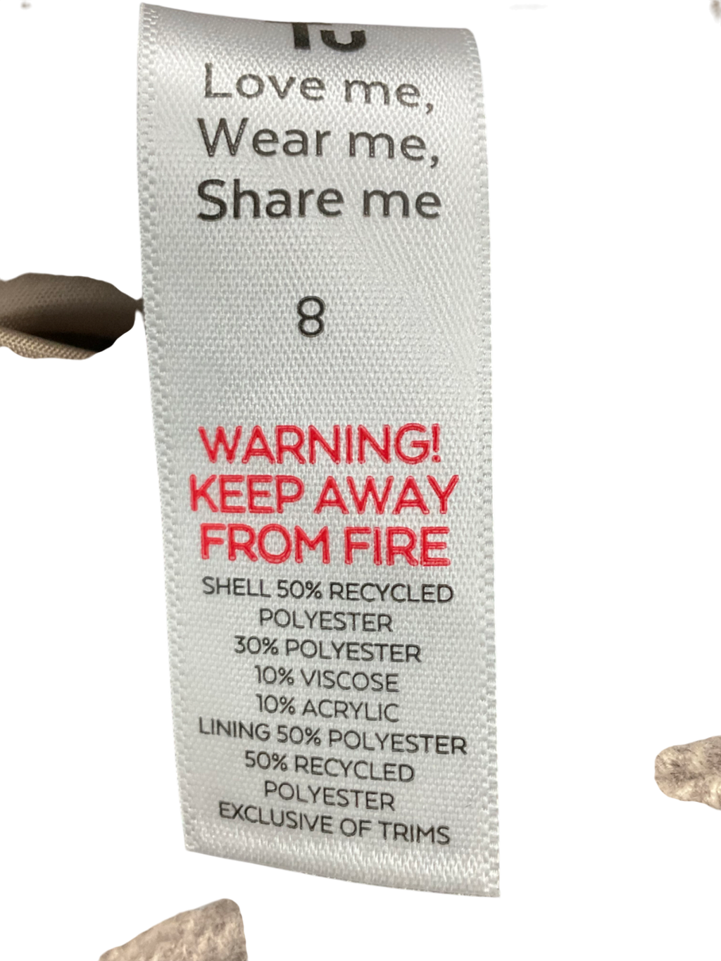 TU Beige Neutral Tweed Mini Skirt UK 8