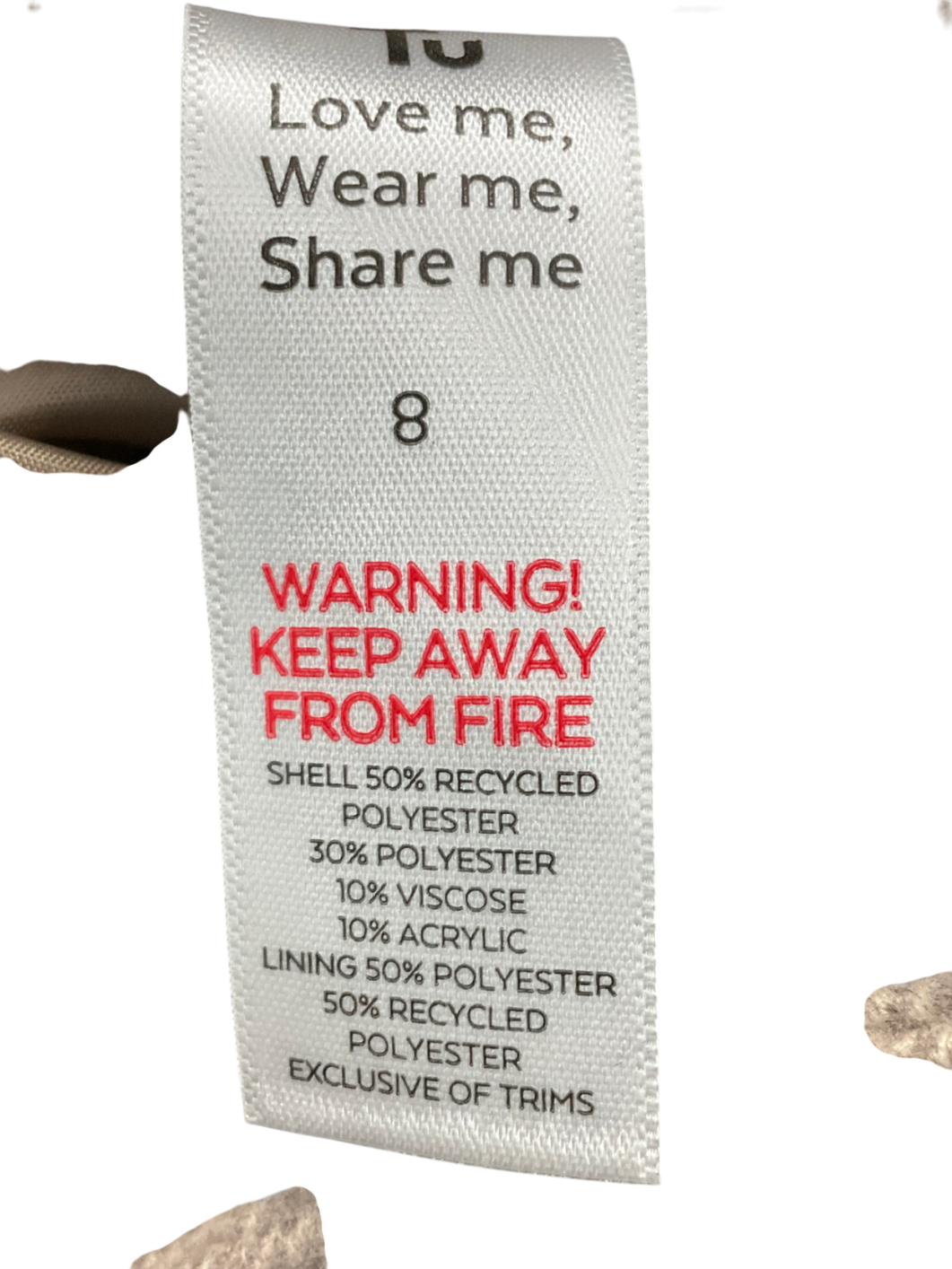 TU Beige Neutral Tweed Mini Skirt UK 8