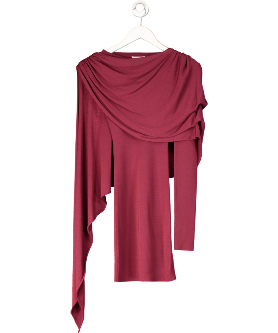 ARAKII Red Veiled Long Sleeve Dress UK XS