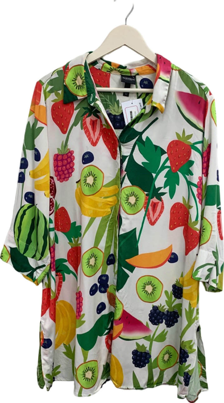 Ulla Popken Multicolour Fruit Print Shirt UK 26