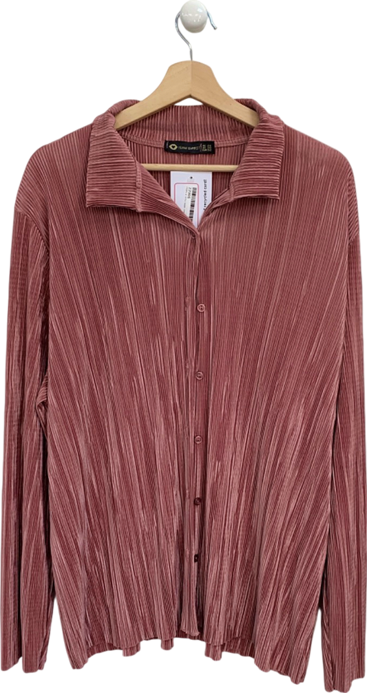 I Saw It First Pink Ribbed Shirt UK 24