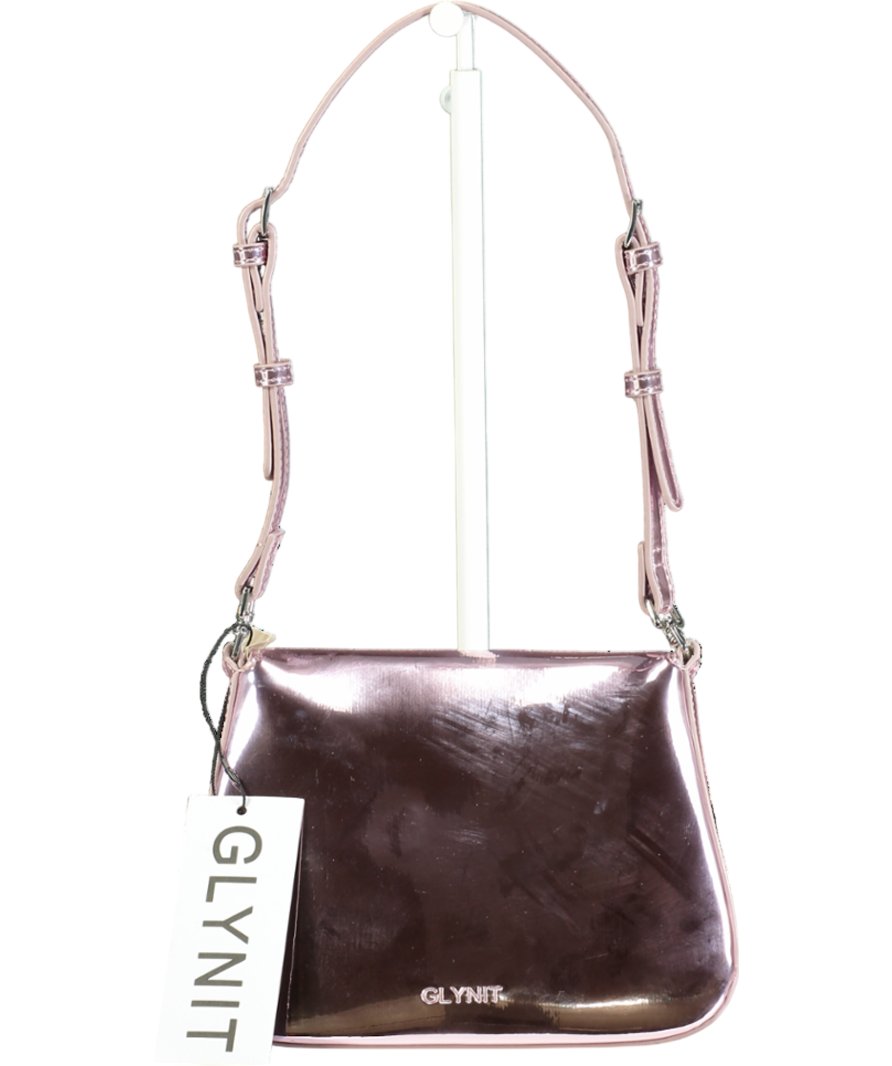 Glynit Pink Mila Metallic Bag