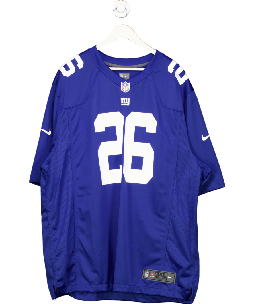 Nike Blue New York Giants Saquon Barkley Home Game Nfl Jersey UK XXL