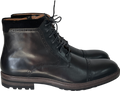 moda in pelle Aristea Black Leather Boots UK 10 EU 44 👞