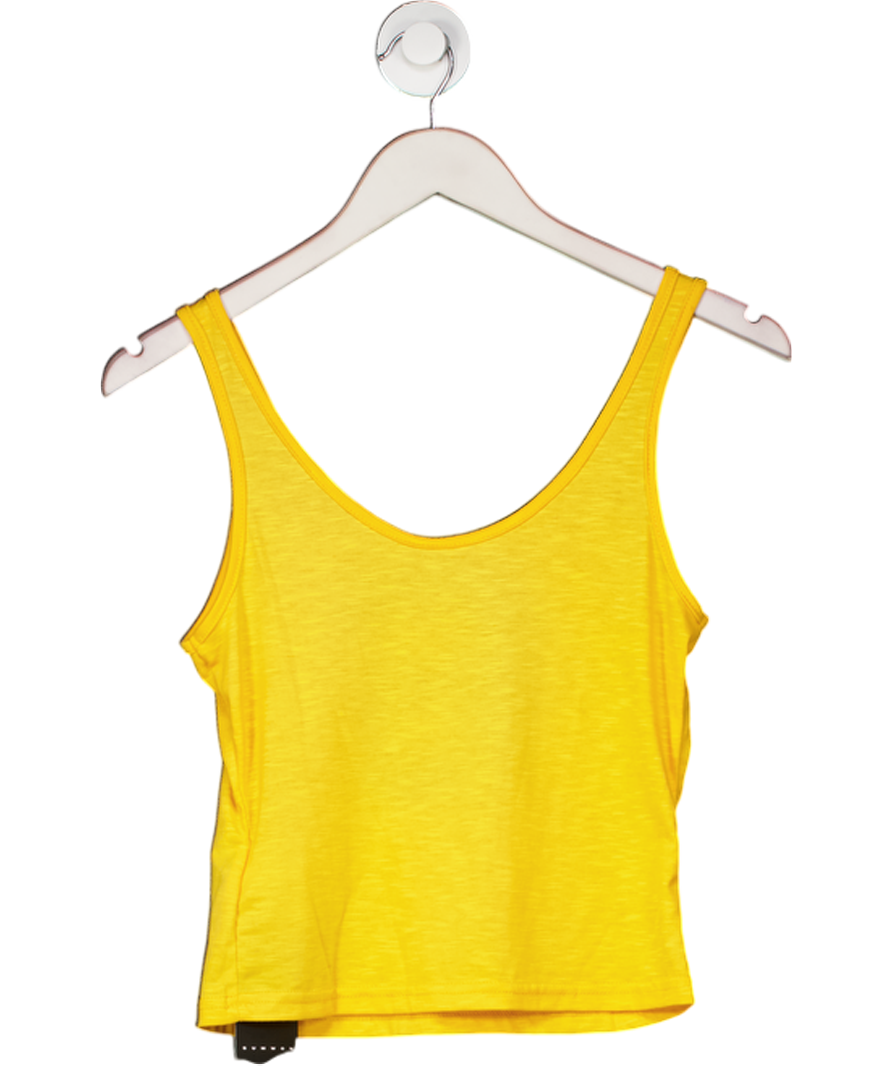 Sumwon Yellow Studded Print Jersey Tank Top UK S