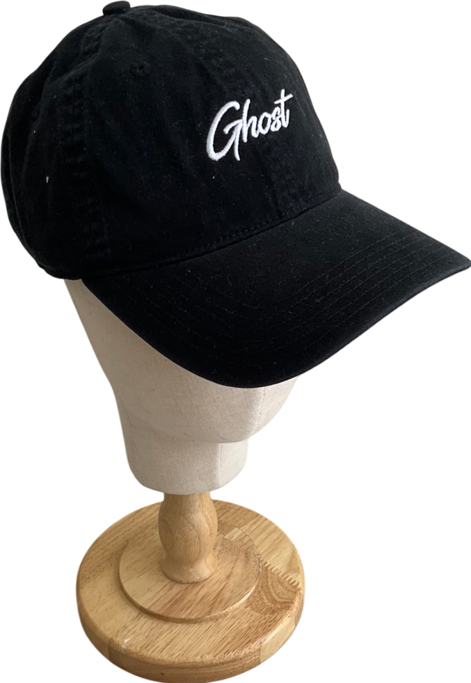 ghost Black Embroidered Logo Cap One Size