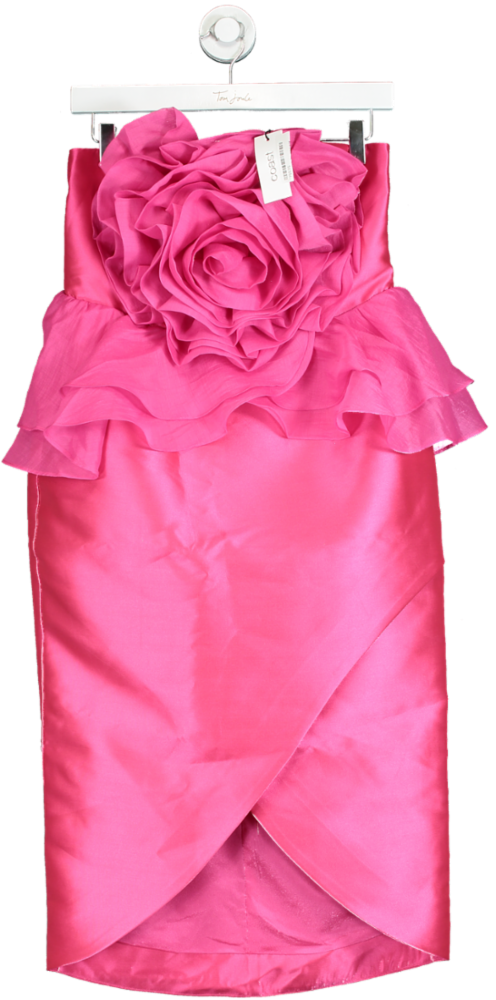 Coast Pink Floral Ruffle Dress UK 10