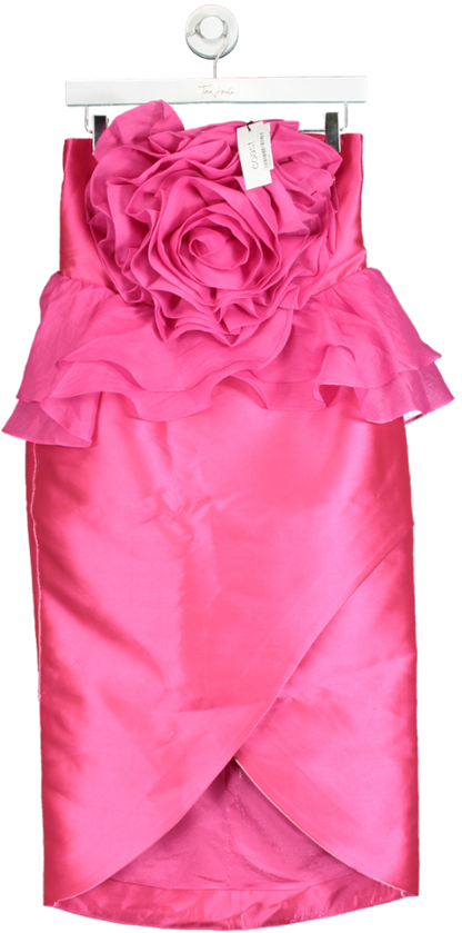 Coast Pink Floral Ruffle Dress UK 10