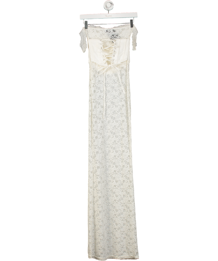 outcast White Zana Maxi Dress UK XS