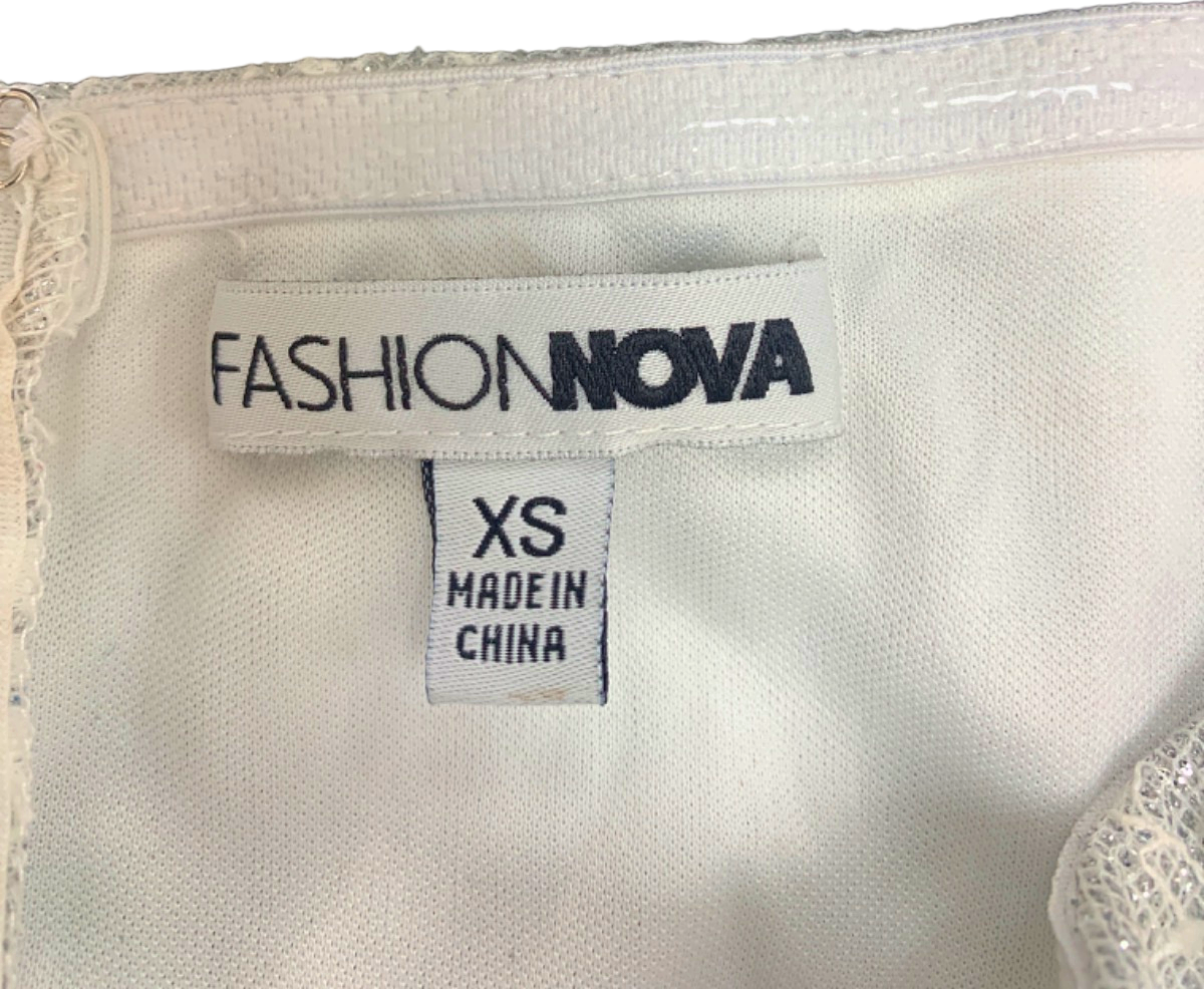 Fashion Nova White Lace Mini Dress XS
