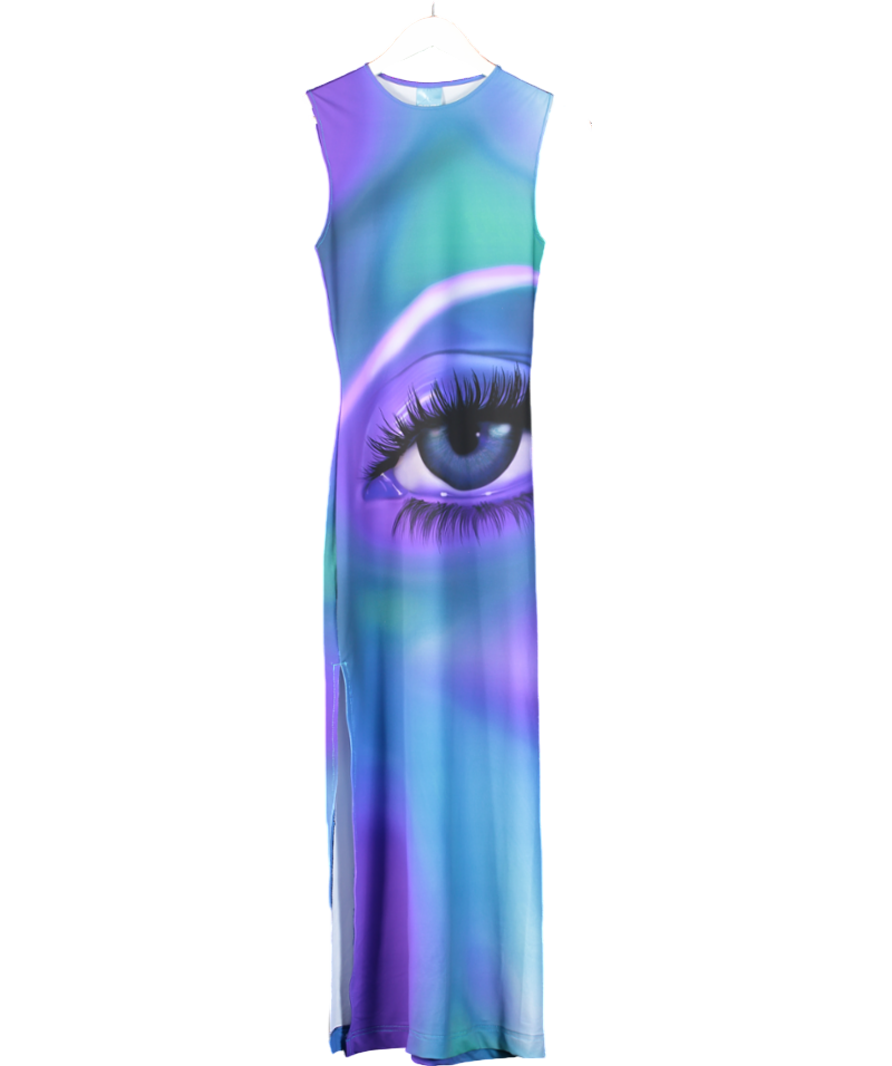 Dandy Blue Eye Maxi Dress UK XS